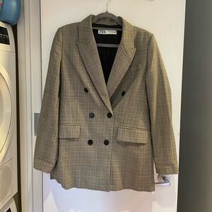 Zara plaid blazer. Perfect condition.
